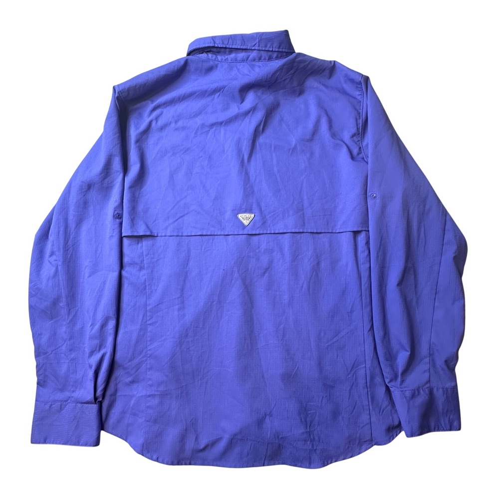 Columbia Shirt Womens XL Blue Silver Ridge Long Sleeve Omni-Shade Hiking Top - Picture 2 of 10